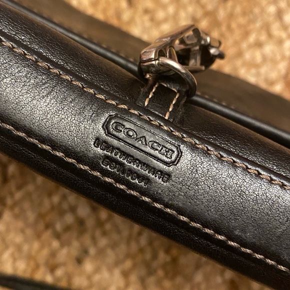 Coach Vintage Hamptons Shoulder Hobo Bag F2J-7573 Black Leather Small. Gorgeous. - Picture 3 of 9